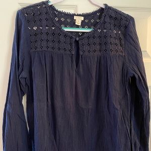 JCrew Navy Blue Blouse